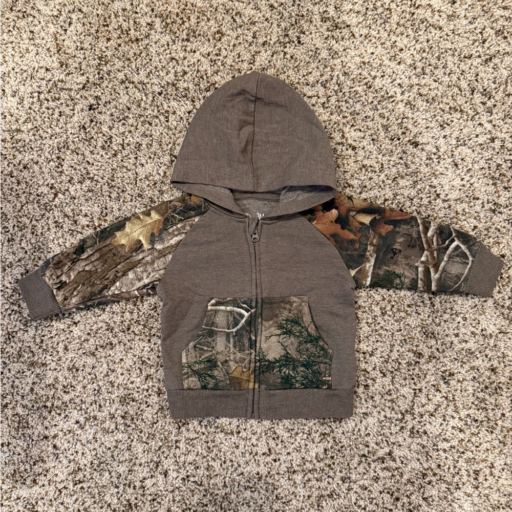 Bass Pro Shops Camo Accent Full-Zip Long-Sleeve Hoodie for Babies * 3 months
